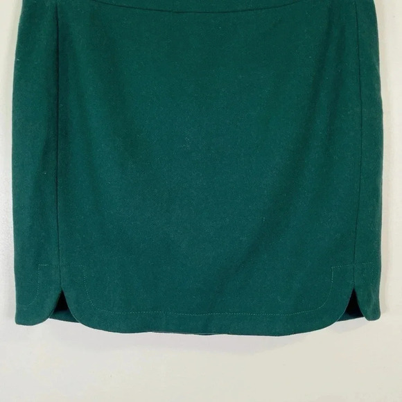 J.crew Shirttail Teal Wool  Blend Mini Skirt - Picture 4 of 11